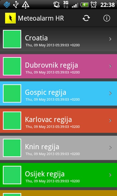 Meteoalarm Croatia截图2