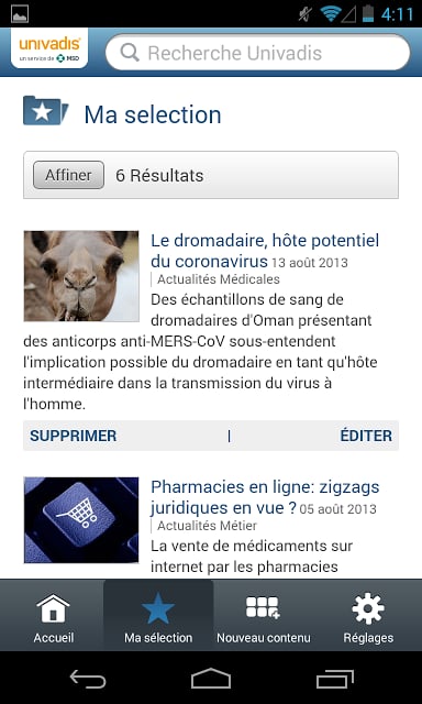 Univadis, r&eacute;f&eacute;rence m&eacute;dicale截图6