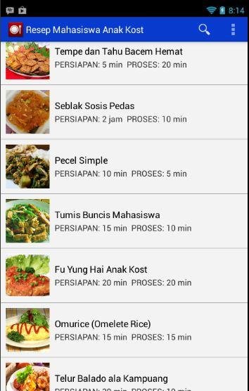 Resep Masak Mahasiswa Anak Kos截图3