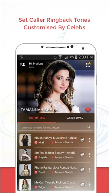 Celeb Name caller tunes &amp;Songs截图5