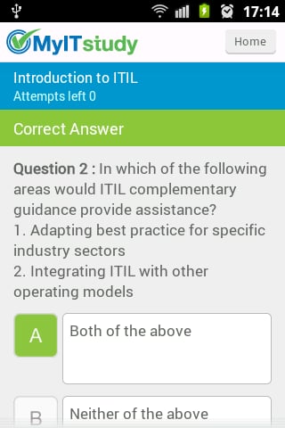 MyITstudy's ITIL Chapter Test截图5