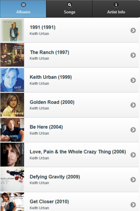 Keith Urban All Lyrics截图1