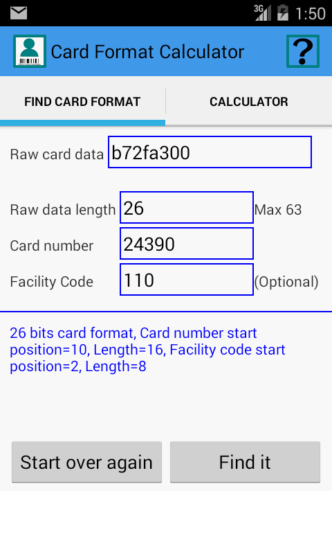 Card Format Calculator截图2