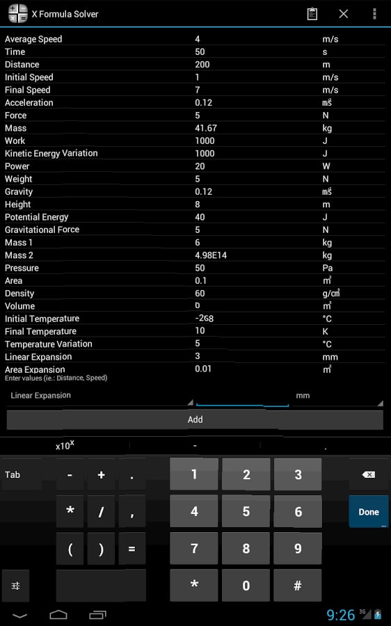 X Formula Solver Demo: P...截图2