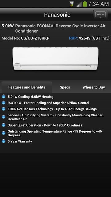 Panasonic Aircon Sizing Wizard截图3