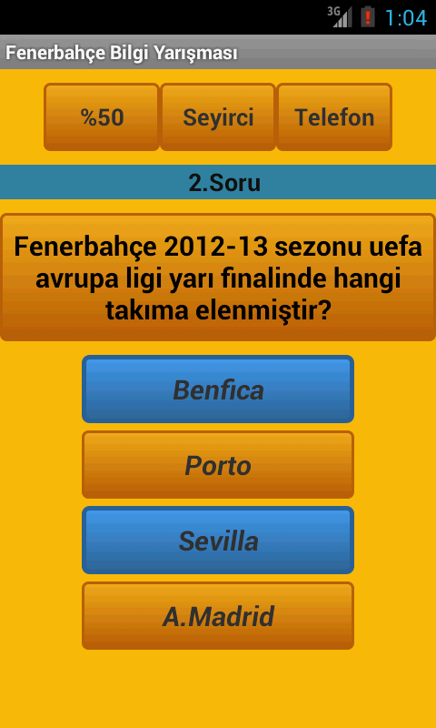 Fenerbah&ccedil;e Bilgi Yarışm...截图4