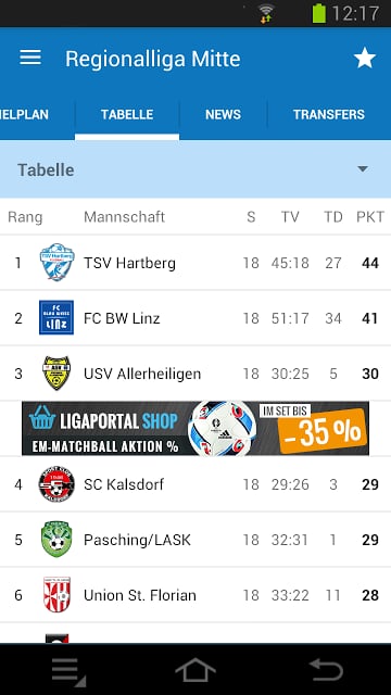 Ligaportal Fu&szlig;ball Live-Ticker截图6