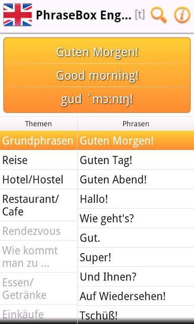 Phrasebook English (GB) Lite截图2