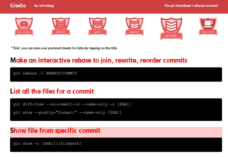 Gitella, the git cheatsh...截图3