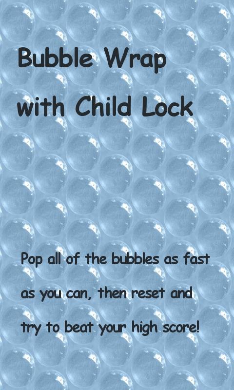 Pop BubbleWrap with Child Lock截图1