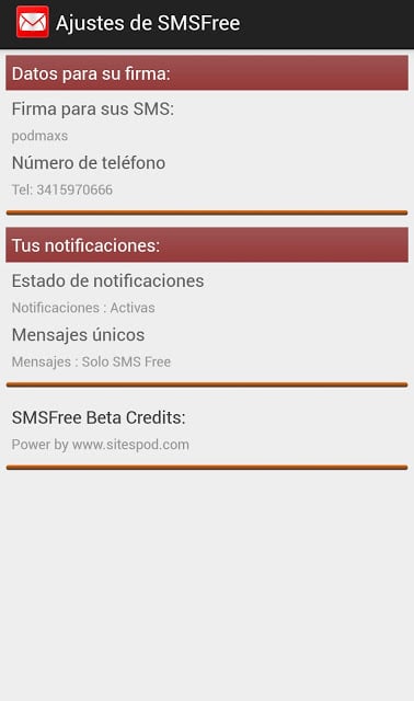 SMS Free Beta Claro Argentina截图1