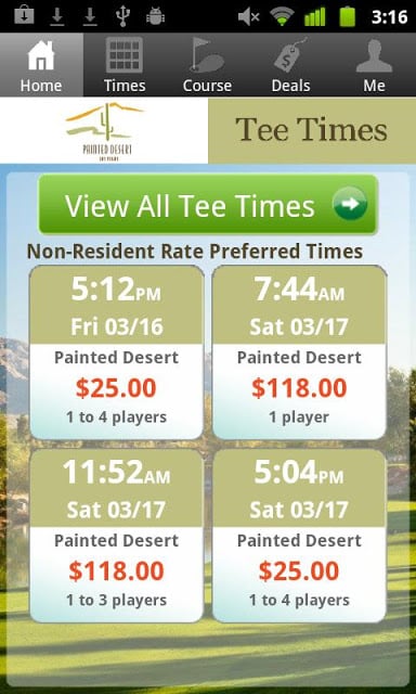 Painted Desert Tee Times截图3