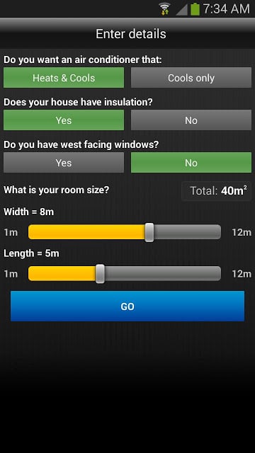 Panasonic Aircon Sizing Wizard截图5