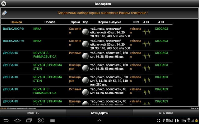 МКБ-10 / Стандарты / АТХ截图11