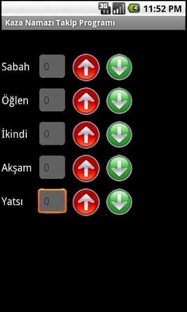 Kaza Namazı Takip Programı截图2