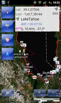 tracky的GPS导航+罗盘截图