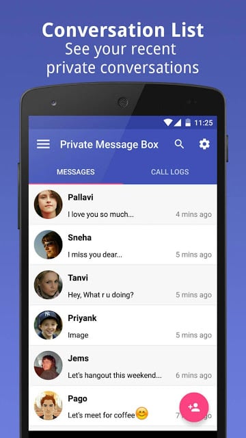 Private Message Box : Hide SMS截图6