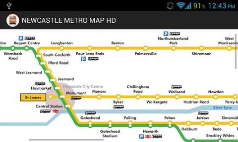 NEWCASTLE METRO MAP HD截图3