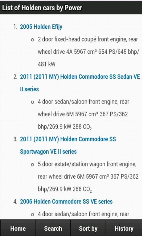 Holden Specs截图2