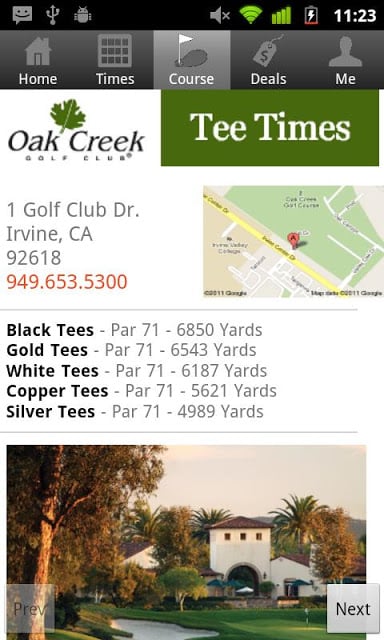 Oak Creek Golf Club Tee Times截图2