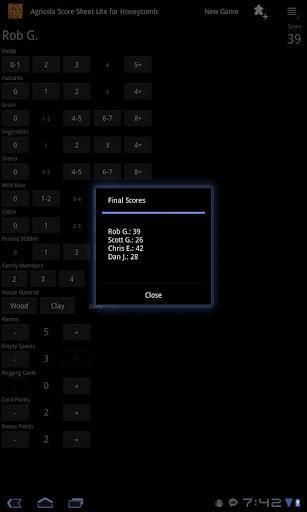 Agricola Score Sheet Lite for Honeycomb截图2