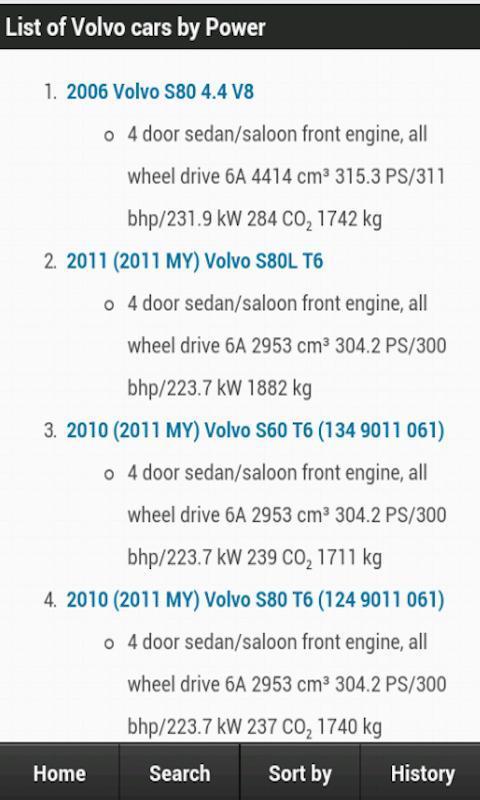 Volvo Specs截图2