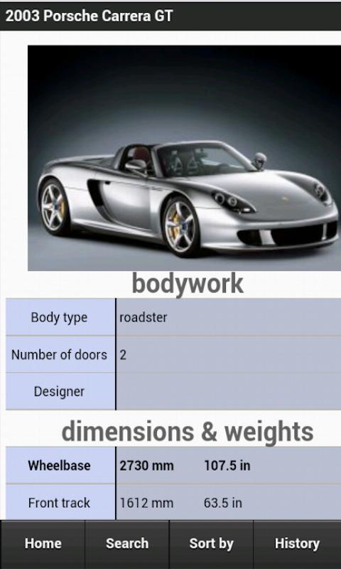 Porsche Specs截图3