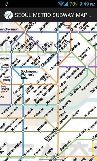 SEOUL METRO SUBWAY MAP HD截图1