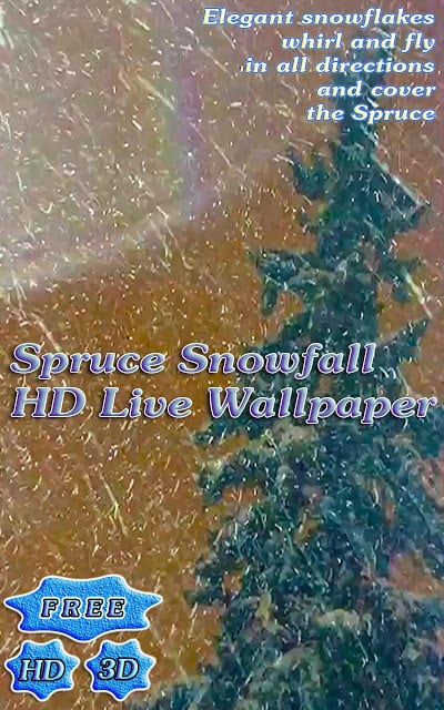 3D Magic Spruce Snowfall Free截图5