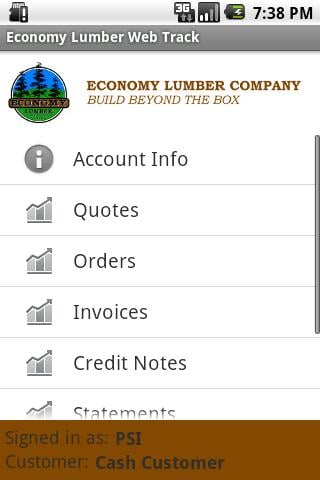 Economy Lumber Web Track截图2