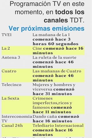 Programacion TDT (TV) Espa&ntilde;a截图3