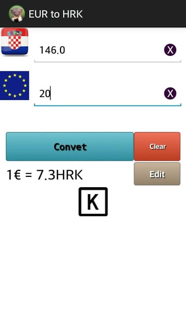 Euro to HRK converter截图1