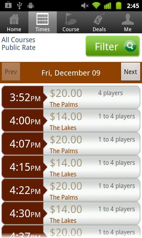 Palm Valley Tee Times截图2