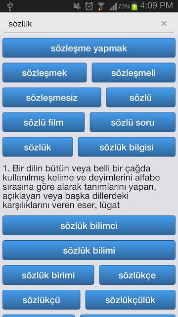 Offline T&uuml;rk&ccedil;e S&ouml;zl&uuml;k Free截图2