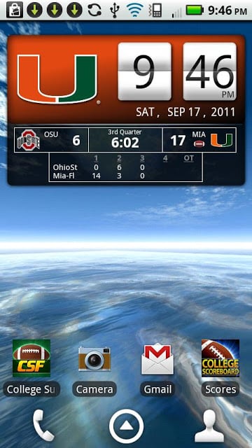 Miami Hurricanes Live Clock截图5