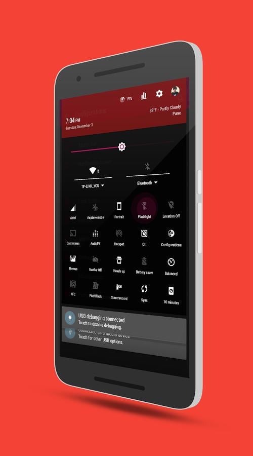 CM 12.1/CM13 Theme Minimal Red截图4