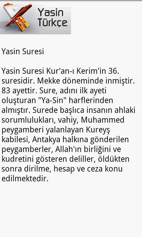 Yasin Türkçe - Android截图2