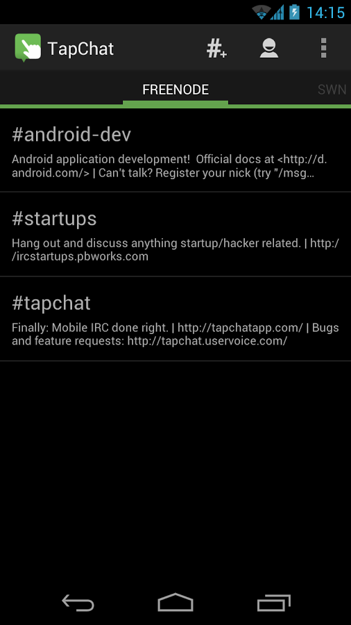 TapChat IRC Client截图4