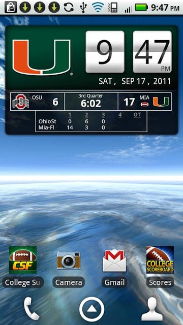 Miami Hurricanes Live Clock截图10