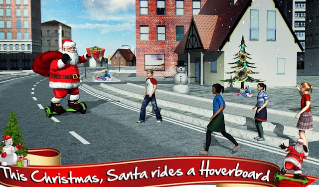 Hoverboard Rider 3D:Santa Xmas截图2