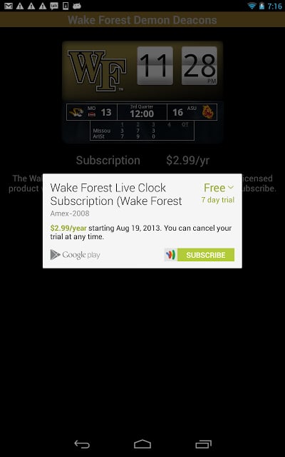 Wake Forest Live Clock截图3