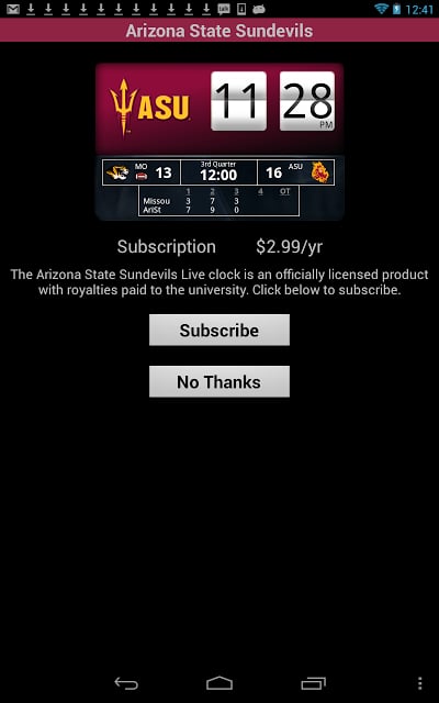 Arizona State Live Clock截图8