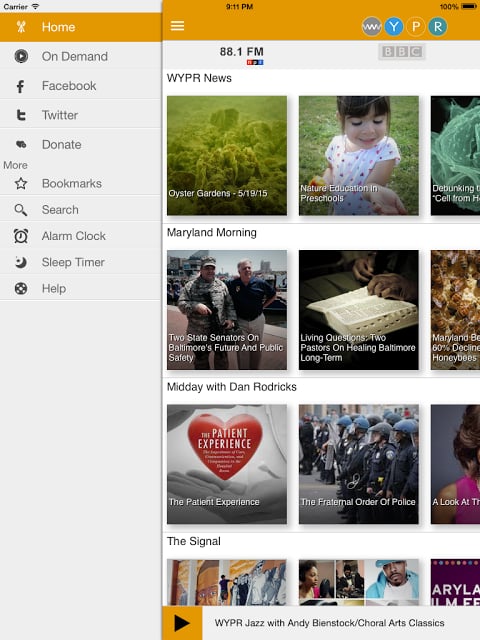 WYPR Public Radio App截图5