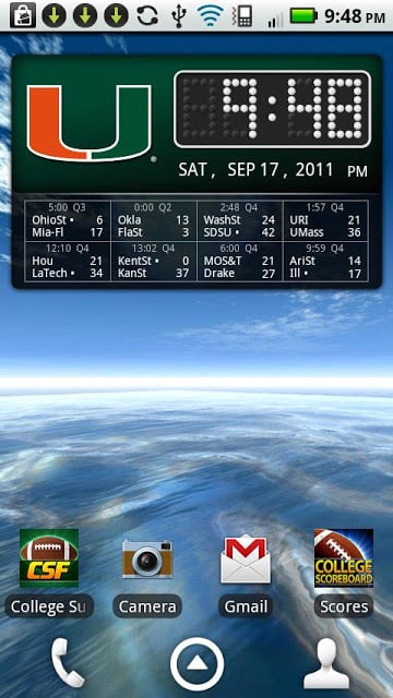 Miami Hurricanes Live Clock截图2