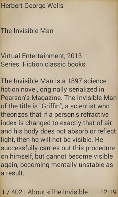 The Invisible Man by H.G.Wells截图1