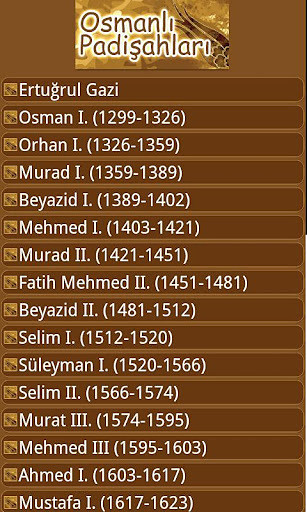 Osmanlı Padişahları - Android截图1