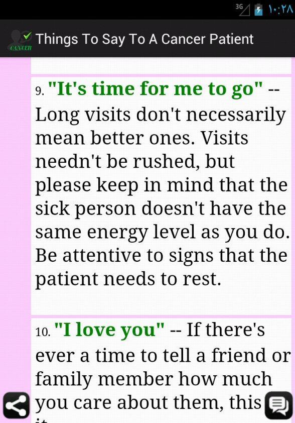 What To Say To Cancer Patient截图2
