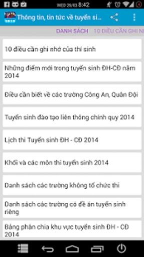 Tuyển Sinh 2014 (Cẩm Nang)截图1