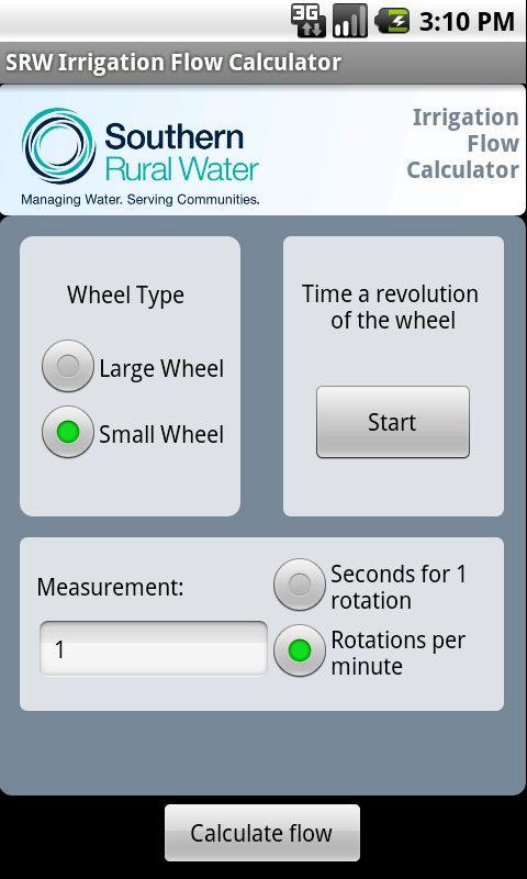 SRW Irrigation Flow Calculator截图3