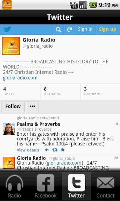 Gloria Radio截图4